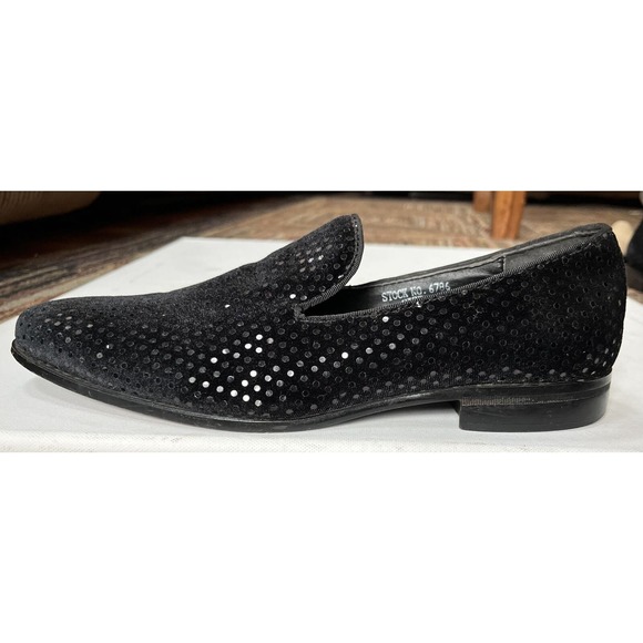 AFTER MIDNIGHT AM Mens 6786 Sequin Loafer Slip-On Shoes‎ Smoker Formal Size 10 - Picture 2 of 9